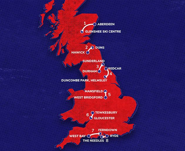 Tour of Britain map